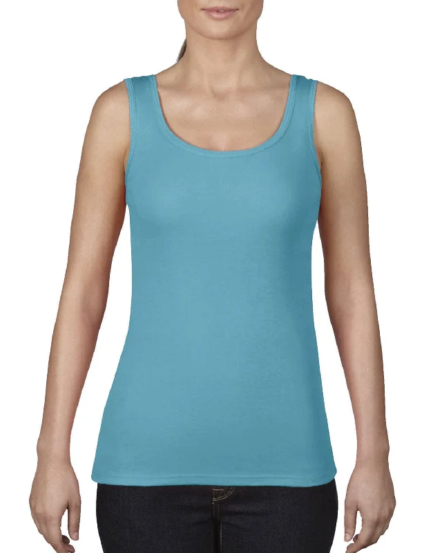 Comfort Colors Ladies Midweight Tank | Lagoon Blue