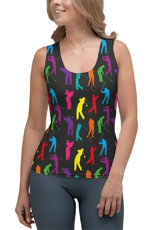 Golfer Pattern Tank Top