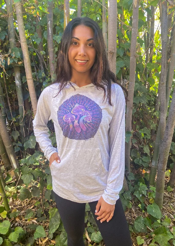 Mushroom Trilogy Hoodie Tee With Incredible Sunset