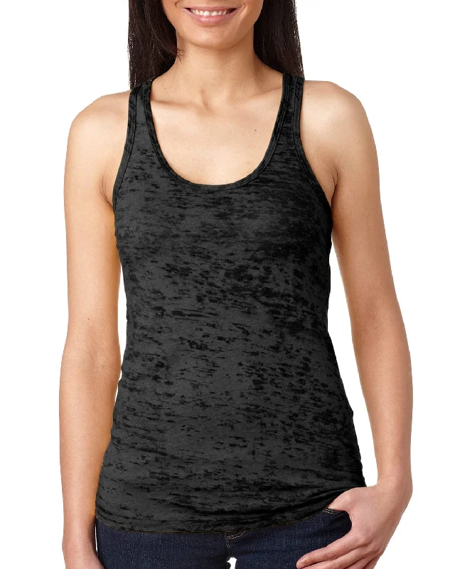 Next Level Ladies Burnout Racerback Tank | Black