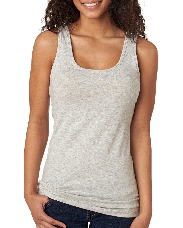 Next Level Ladies Jersey Racerback Tank | Lt Heather Gray