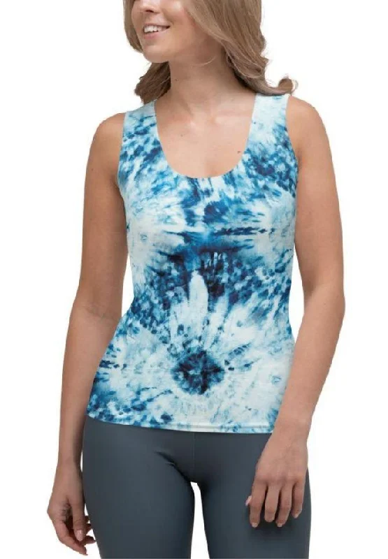 Tie Dye Indigo Tank Top