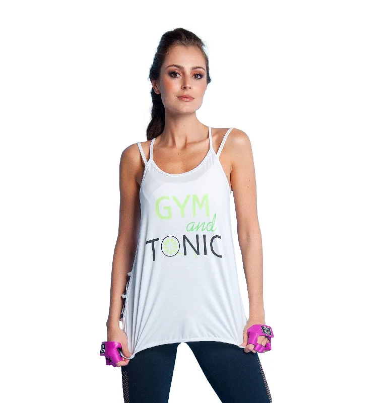 Last Chance! Bia Brazil Activewear Gym And Tonic Tank TT4479 White