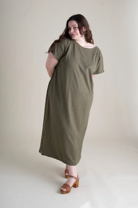 Cairo Dress in Moss