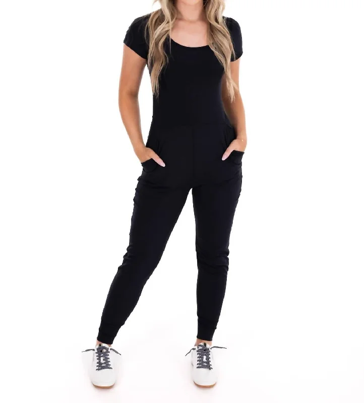 It Starts Now Jogger Jumpsuit In Black