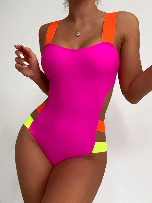 GFIT® New Sexy One Piece Color Match Bikinis Set