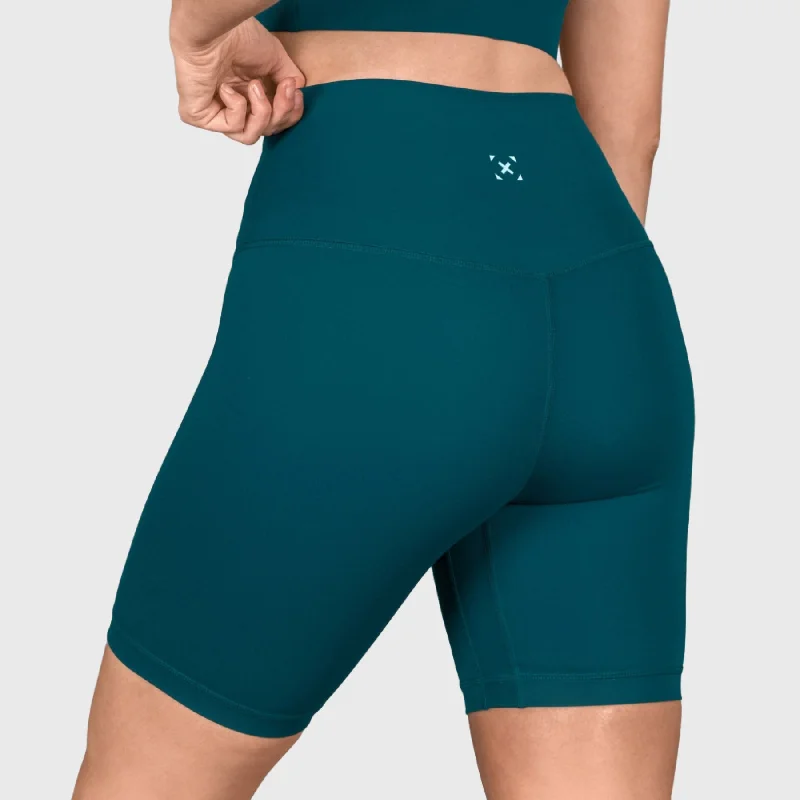 TWL - WOMEN'S HIGH WAISTED EXTRA LONG BALANCE SHORTS - TEAL