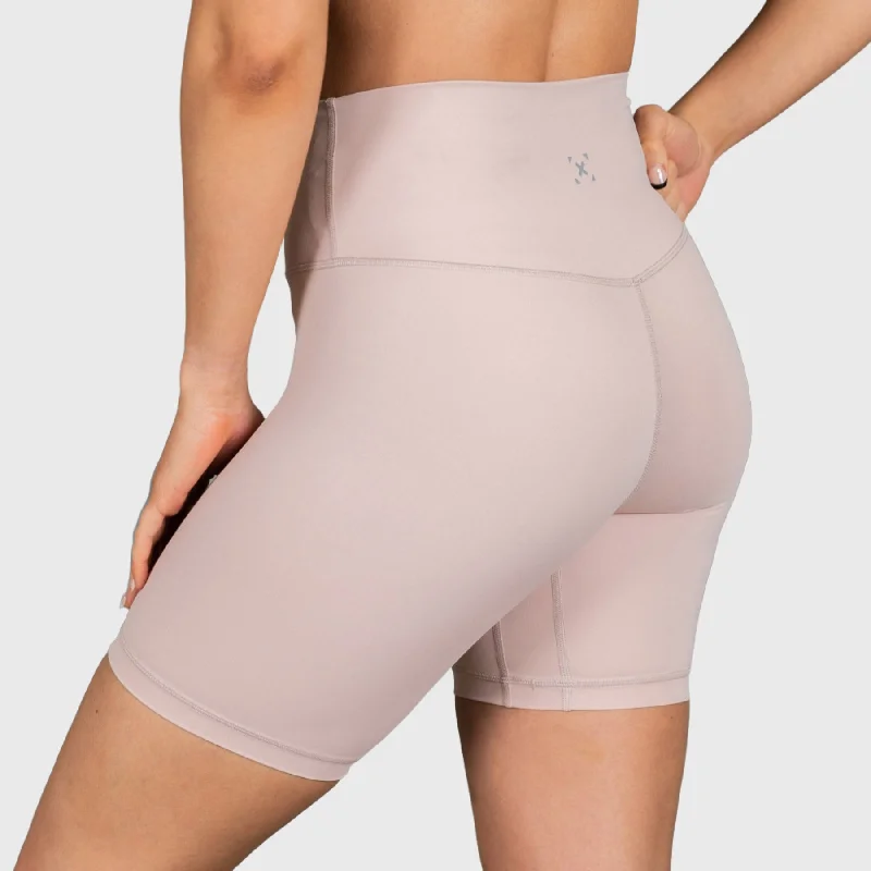 TWL - WOMEN'S HIGH WAISTED EXTRA LONG BALANCE SHORTS - PALE BLUSH