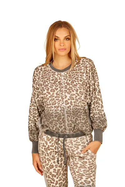 Last Chance! Vintage Havana Leopard Dip Dye Puff Sleeve Top VH8951