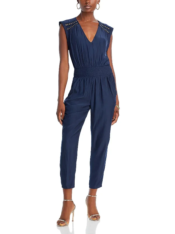 Womens Sleeveess V-Neck Jumpsuit